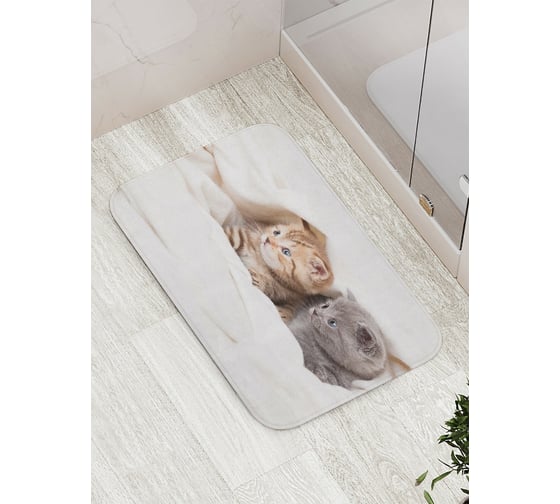 Изображение товара Коврик противоскользящий JoyArty "Милые кошечки" для ванной, сауны, бассейна, bath_30106