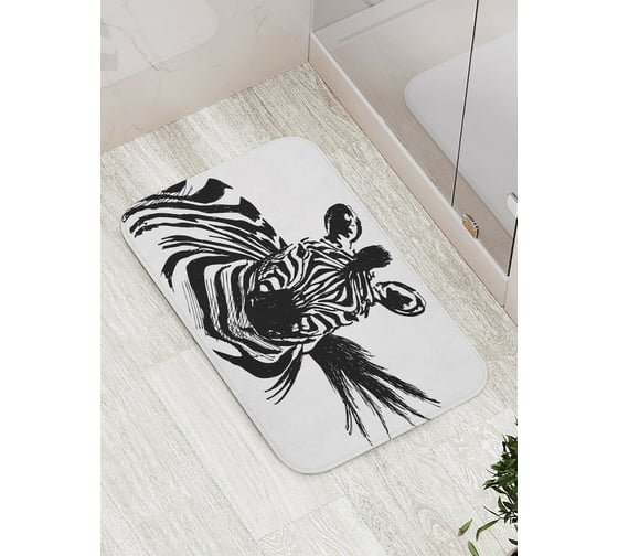 Изображение товара Коврик противоскользящий JoyArty "Облик зебры" для ванной, сауны, бассейна, bath_30383