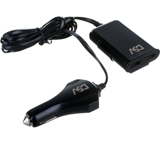 Изображение товара Автомобильное зарядное устройство для телефона и гаджетов DSV 4 USB с проводом R77008