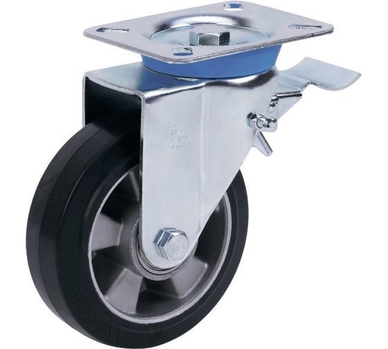 Изображение товара Поворотная колесная опора с площадкой с тормозом ALEX A-3202-ZYR-125-F09