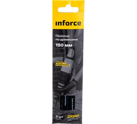 Изображение товара Полотно по древесине 5 шт, 150 мм Inforce 11-01-711