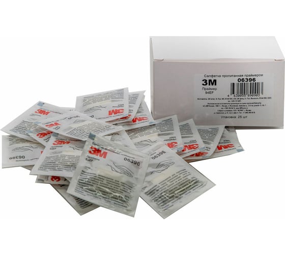 Изображение товара Салфетки 3М 94EF пропитанные праймером, упаковка 25 шт. 4630055890903