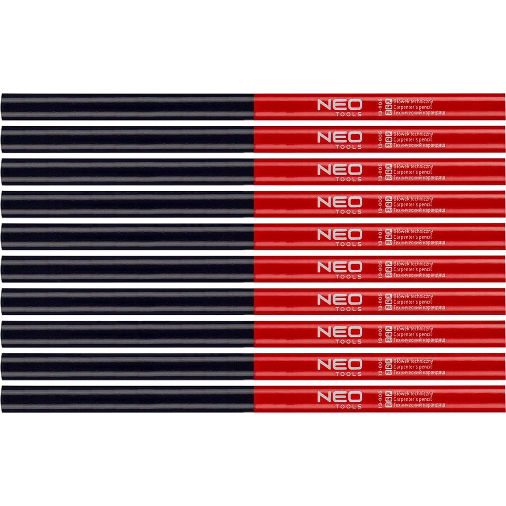 Изображение товара NEO Tools 13-805 карандаши синий/красный, 12 шт, НВ