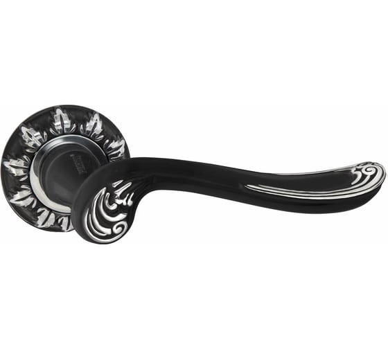 Изображение товара Дверная ручка Ренц Глория (черный; хром блестящий) INDH 61-10 B/CP