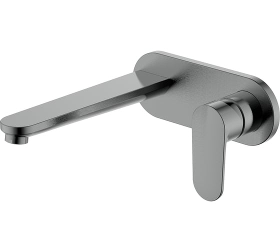 Изображение товара Смеситель для раковины AQUATEK AQ1813BGM НИКА настенный (внешняя и скрытая часть), оружейная сталь 00000143120