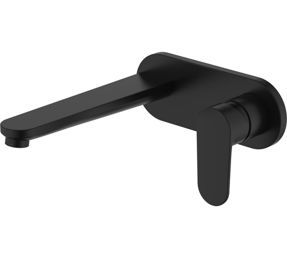 Изображение товара Смеситель для раковины AQUATEK AQ1813MB НИКА настенный (внешняя и скрытая часть), матовый черный 00000143118