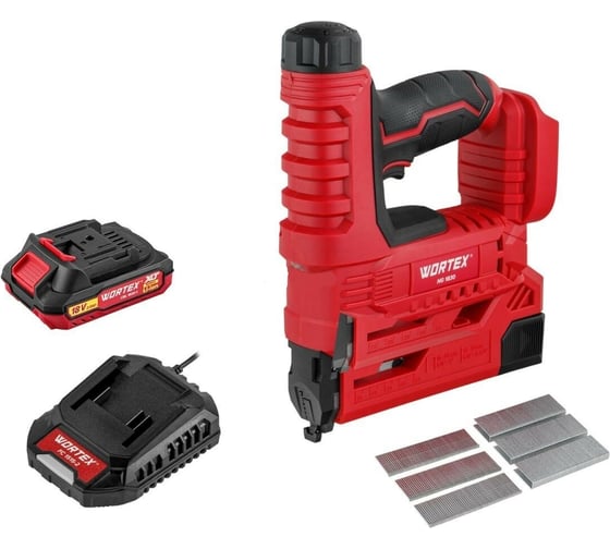 Изображение товара Аккумуляторный гвоздезабиватель WORTEX NG 1830 в кор. ALL1 XLT SET, 18 В, 15-32 мм, 30 уд/мин. 1335924