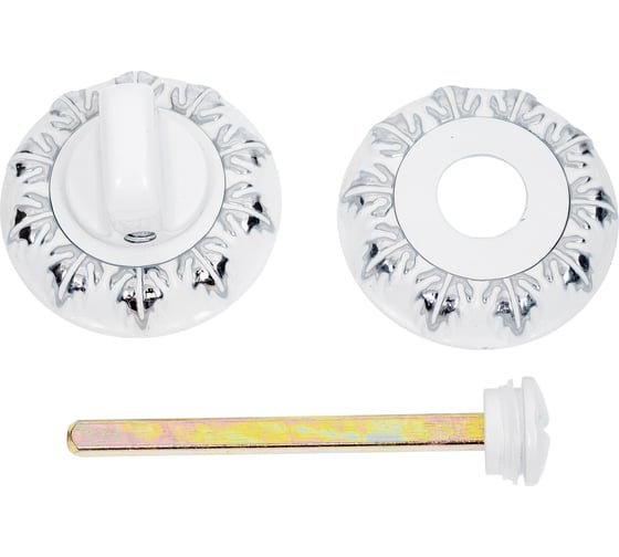 Изображение товара Завертка к ручкам Ренц (супер белый; хром блестящий) INBK 10 SW/CP