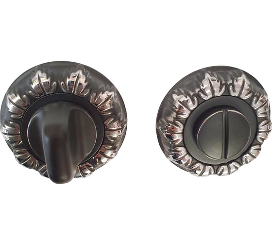 Изображение товара Завертка к ручкам Ренц (черный; хром блестящий) INBK 10 B/CP