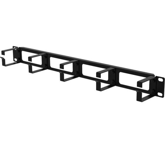 Изображение товара Кабельный организатор Filum 19, 1U, горизонтальный, металлический, черный FL-CM-1U-BK