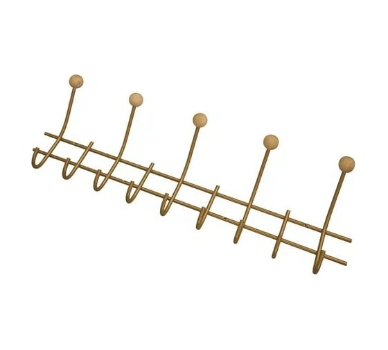 Изображение товара Настенная вешалка Трибатрон НВд-2-9 бронзовый металлик с деревянными шариками 87630