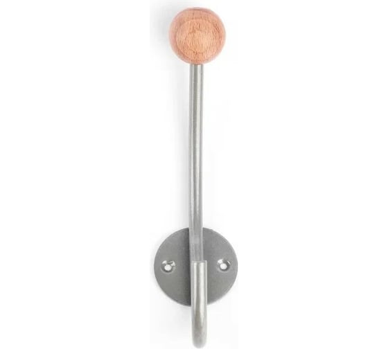 Изображение товара Настенная вешалка Трибатрон НВд-1 алюминиевый металлик с деревянными шариками 87483