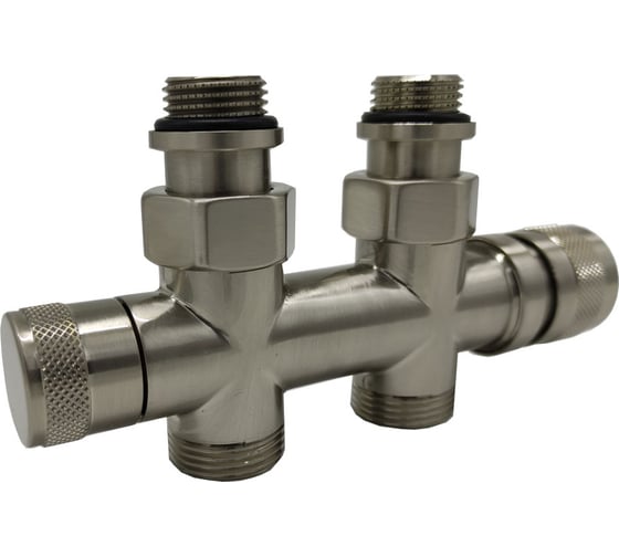 Изображение товара Узел нижнего подключения SR Rubinetterie прямой 1/2"х3/4"Е Никель матовый 0682-1500NSE0