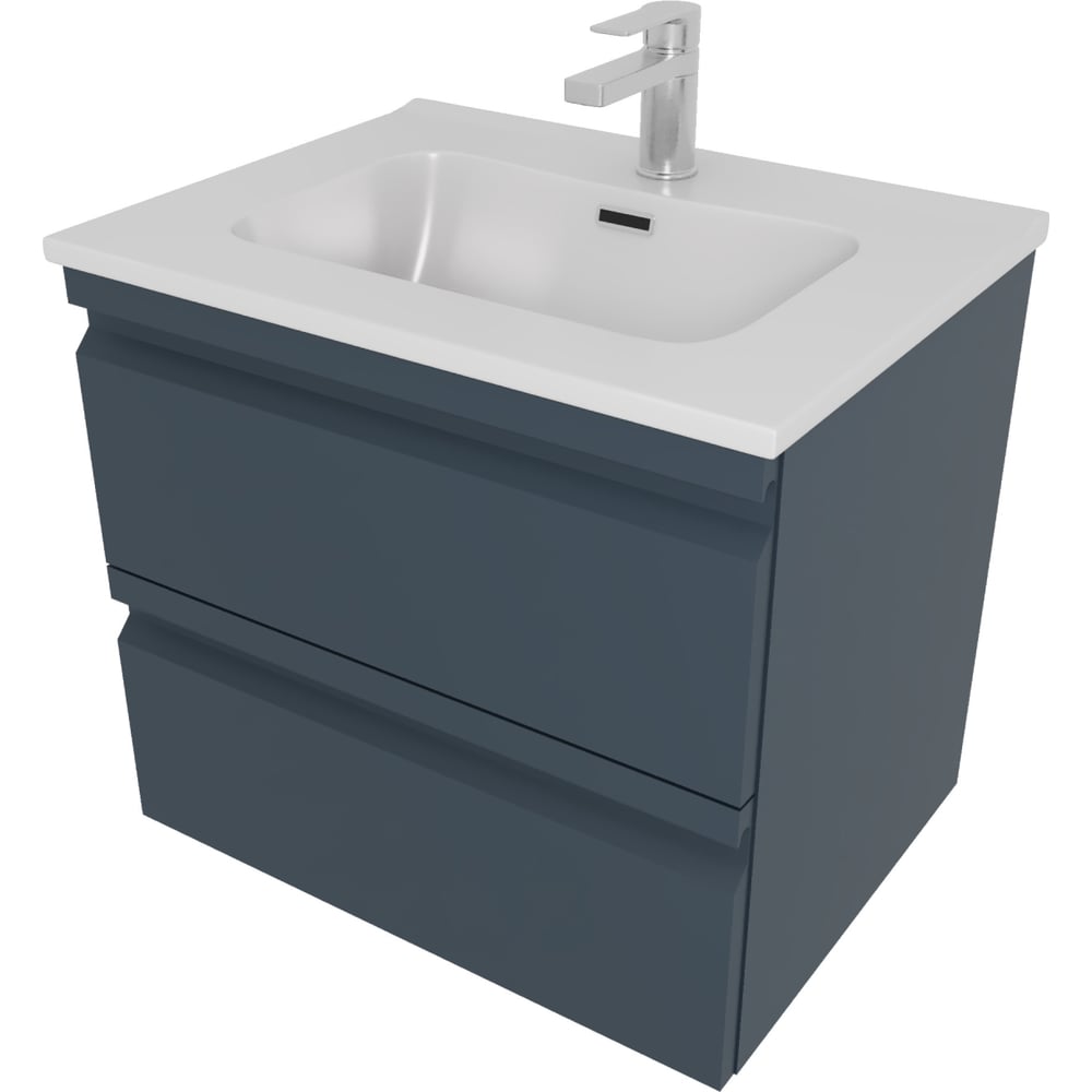 Изображение товара AQUATEK ВЕГА AQ77060 MG тумба 60 см с раковиной AQ0460 00 серый матовый