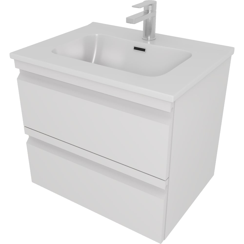 Изображение товара Комплект мебели AQUATEK ВЕГА с раковиной 60 см белая матовая