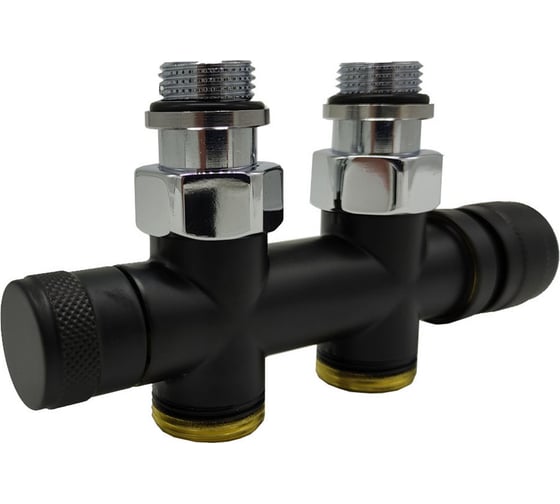 Изображение товара Узел нижнего подключения SR Rubinetterie прямой 1/2"х3/4"Е Чёрный матовый 0682-1500VCES