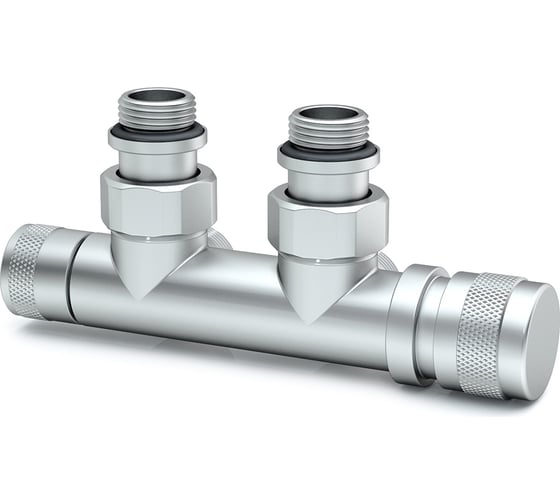 Изображение товара Узел нижнего подключения SR Rubinetterie угловой 1/2"х3/4"Е Хром матовый правый 0681-1500CSE0