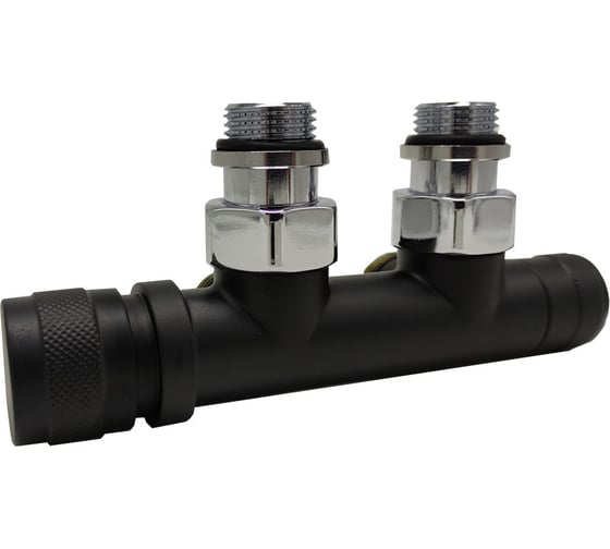 Изображение товара Узел нижнего подключения SR Rubinetterie угловой 1/2"х3/4"Е Чёрный матовый левый 0683-1500VCES