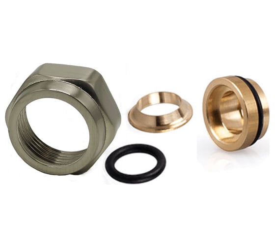 Изображение товара Резьбовое соединение для медной трубы SR Rubinetterie 15x3/4”E, матовый никель E481-2000NSE0