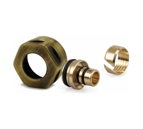 Изображение товара Фитинг для многослойной трубы SR Rubinetterie диаметр 11,5/12-16 x 24/19, цвет бронза 0383-1900Z0F0