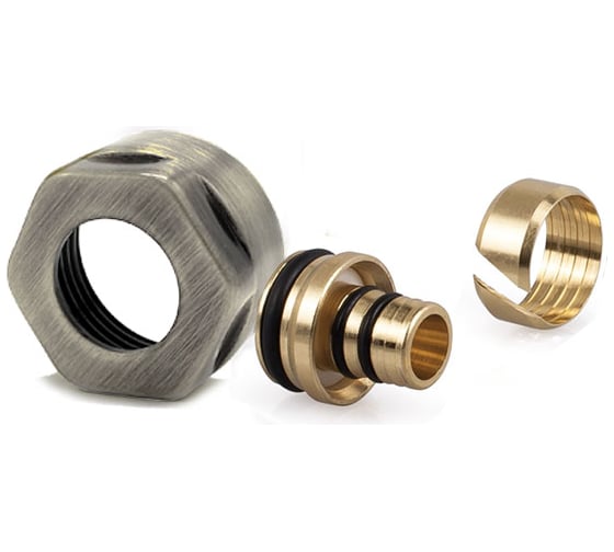 Изображение товара Резьбовое соединение для многослойной трубы SR Rubinetterie 16х3/4"Е Никель матовый E383-2000NSF0