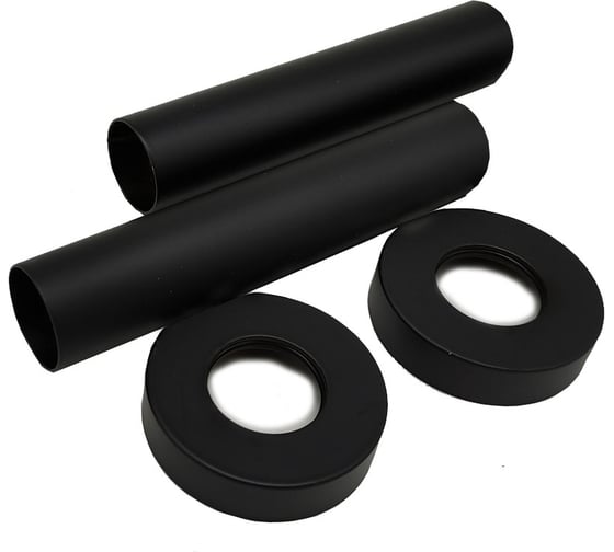 Изображение товара Комплект декоративных трубок SR Rubinetterie L70 x D18-20-1/2”, цвет черный матовый 0491-1500V07S