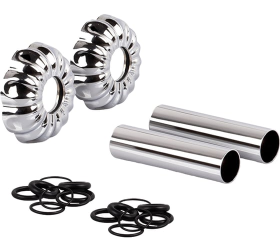 Изображение товара Комплект декоративных трубок SR Rubinetterie "ретро" 70хD 18-20-1/2" цвет хром 0497-1500C070