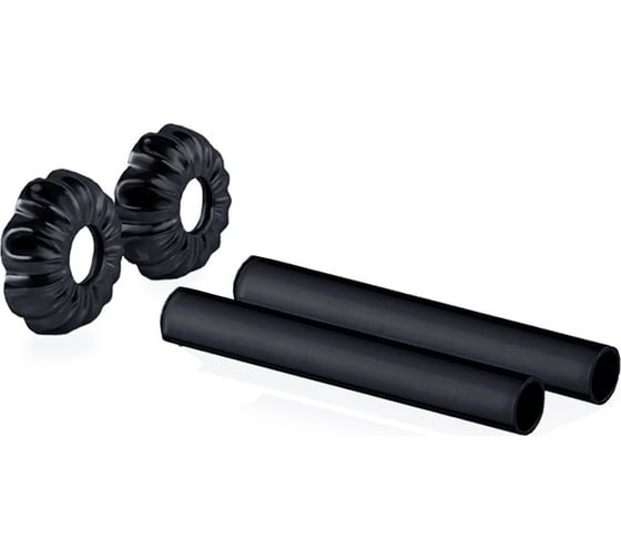 Изображение товара Комплект декоративных трубок SR Rubinetterie Old Style, L160 x диаметр 18-20-1/2”, черный мат. 0497-1500V16S