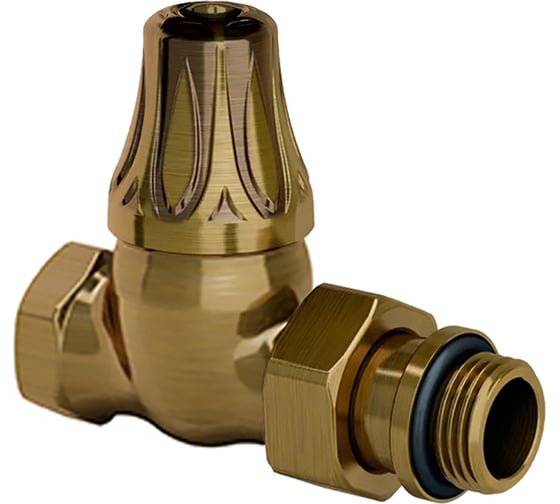 Изображение товара Прямой запорный клапан SR Rubinetterie серия Floral Old Style 1/2", цвет бронза 0397-1500Z000