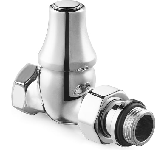 Изображение товара Прямой запорный клапан SR Rubinetterie серия "ретро" для радиатора, 1/2, цвет хром 0342-1500C000