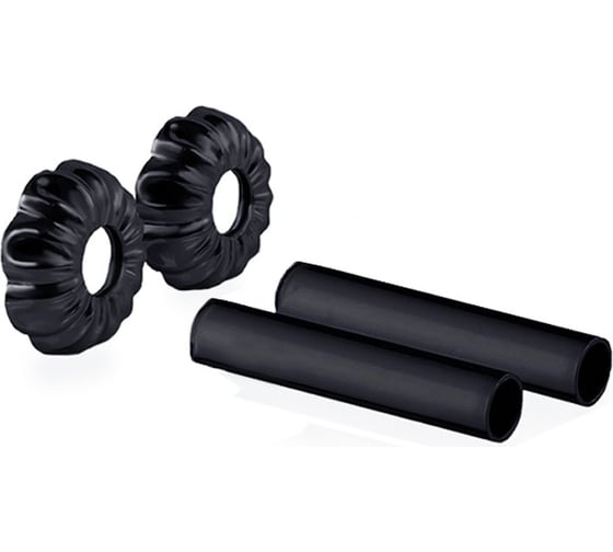 Изображение товара Комплект декоративных трубок SR Rubinetterie Old Style, L70 x D18-20-1/2”, черный мат. 0497-1500V07S