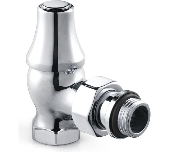 Изображение товара Угловой запорный клапан для радиатора SR Rubinetterie серия "ретро", 1/2, цвет хром 0341-1500C000