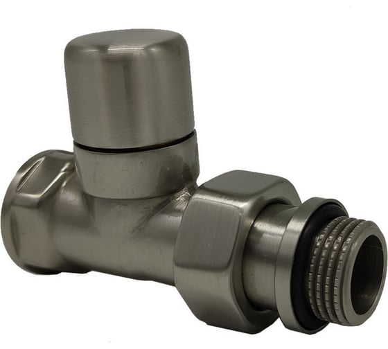 Изображение товара Прямой запорный клапан SR Rubinetterie серия "Ovus" 1/2", цвет матовый никель 0454-1500NS00