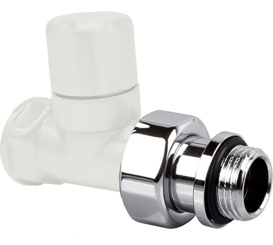 Изображение товара Прямой запорный клапан SR Rubinetterie серия "Ovus" 1/2", цвет белый 0454-1500VC0A