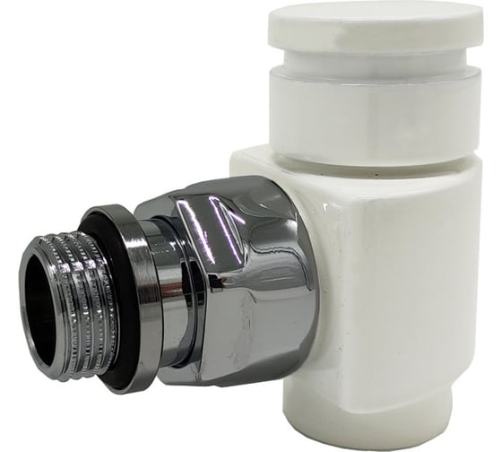 Изображение товара Угловой запорный вентиль SR Rubinetterie серия "Prestige & Minimal" 1/2", цвет белый 0353-1500VC0A