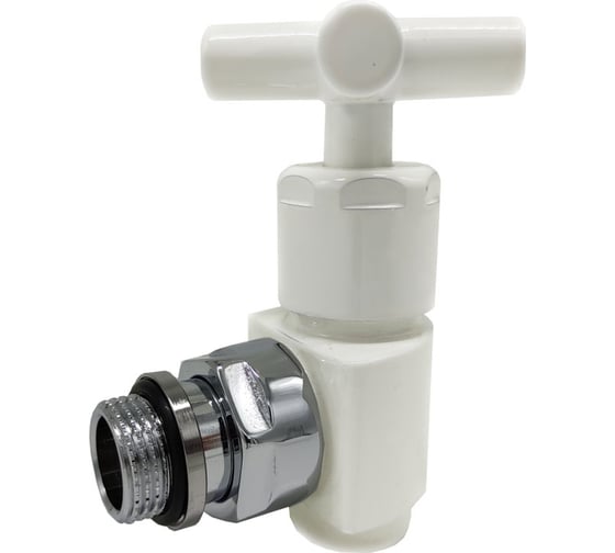 Изображение товара Угловой вентиль SR Rubinetterie серия "Prestige & Minimal" крест, 1/2", цвет белый 0375-1500VC0A