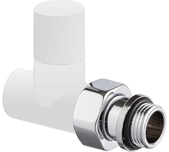 Изображение товара Прямой вентиль SR Rubinetterie серия "Tondera Light", ручной 1/2", цвет белый 0778-1500VC0A