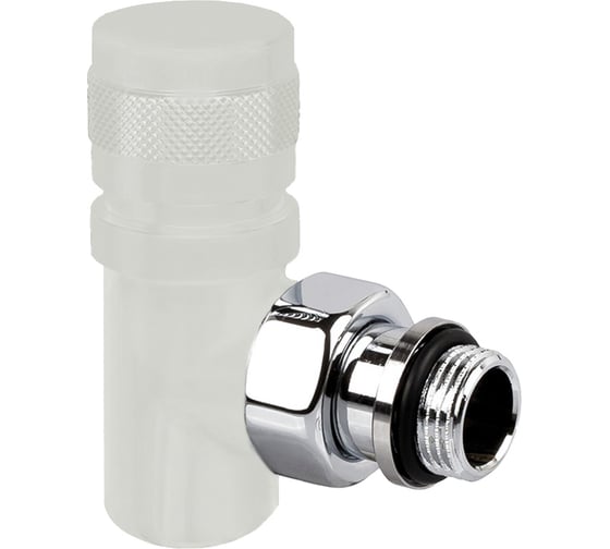 Изображение товара Угловой вентиль на подачу SR Rubinetterie Tondera 1/2", преобразуемый в термостат, белый 0610-1500VC0A