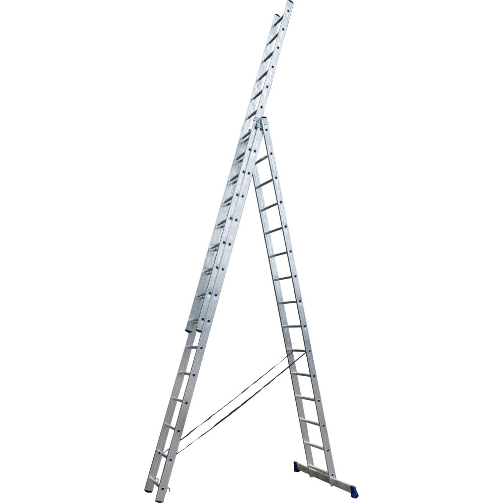 Усиленная универсальная трехсекционная лестница STAIRS, размер 445х44х20