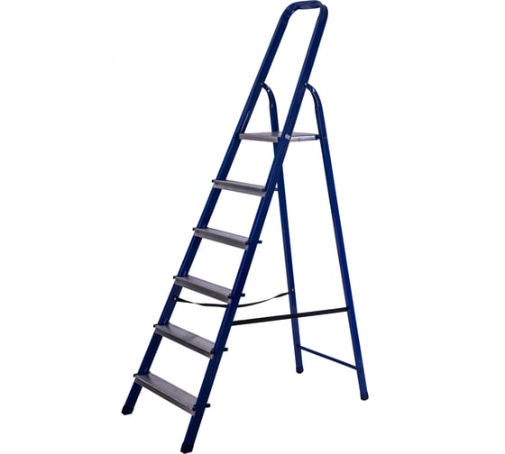 Изображение товара Стремянка STAIRS стальная с алюминиевыми ступенями 6 ступеней CS06