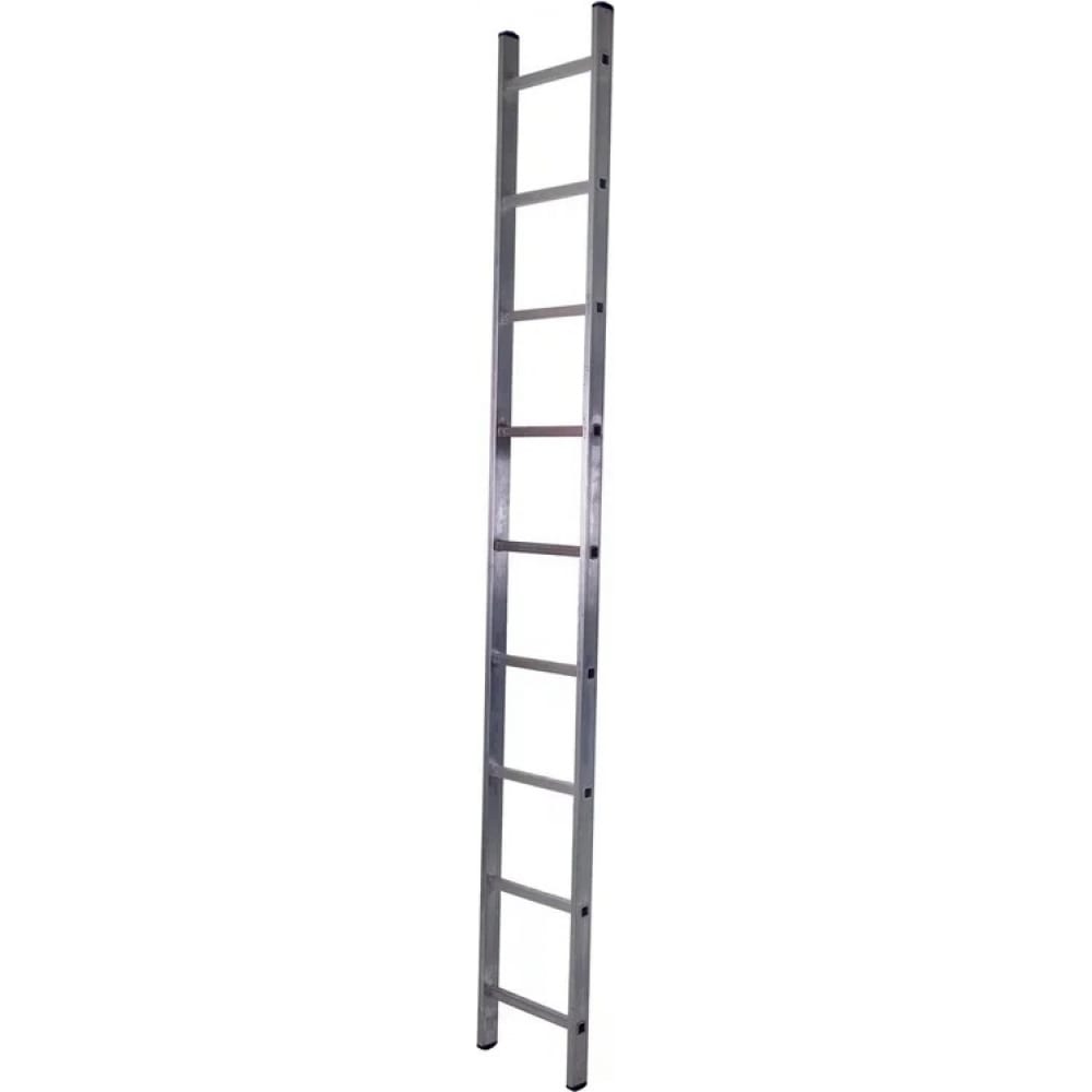 Односекционная приставная лестница STAIRS лестница приставная 1 секция 10 ступеней алюминий 2 79 м 150 кг alumet 5110