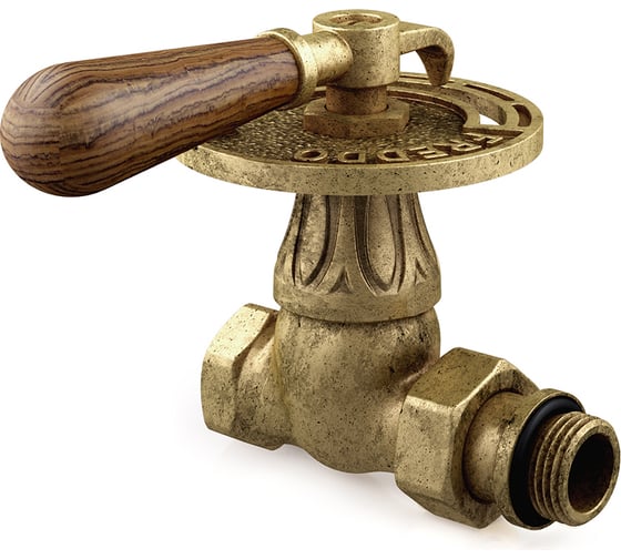Изображение товара Прямой вентиль SR Rubinetterie Belle Epoque 1/2”, на подачу, ручной регулировки, бронза 0311-1500Z000