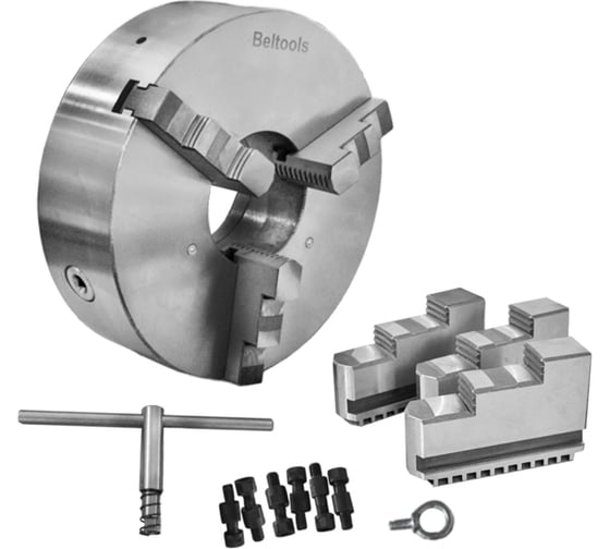 Изображение товара Патрон токарный 400-ПТ 3-x кулачковый (7100-0045П) К11/С11 с обратными кулачками Beltools ri.262.192