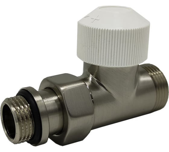 Изображение товара Прямой клапан SR Rubinetterie Tondera термостатический 1/2"х3/4" E, матовый никель 0635-1500NSE0