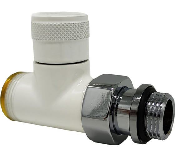 Изображение товара Прямой запорный вентиль SR Rubinetterie Tondera 1/2"х3/4" E, цвет белый 0675-1500VCEA