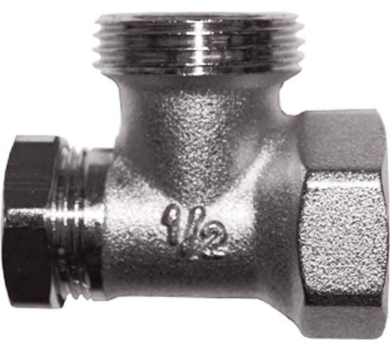 Изображение товара Запорный клапан SR Rubinetterie угловой ВР-НР 1/2"х3/4", без хвостовика M513-1500N000