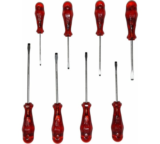 Изображение товара Набор отверток IZELTAS KRAFT с прямым шлицем, 8 предметов 4100008108