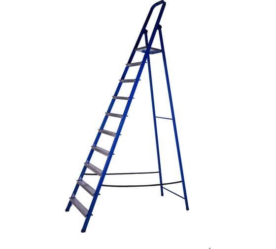 Изображение товара Стремянка STAIRS стальная с алюминиевыми ступенями 10 ступеней CS10