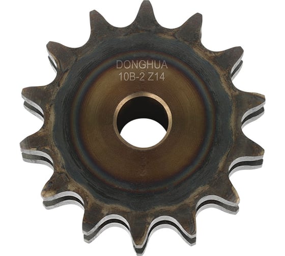 Изображение товара Звездочка со ступицей под расточку DONGHUA 10B-2 Z-14 с калеными зубьями для цепи с шагом 15,875мм (2ПР-15,875-45,4/10В-2) 10B-2BH14 9199