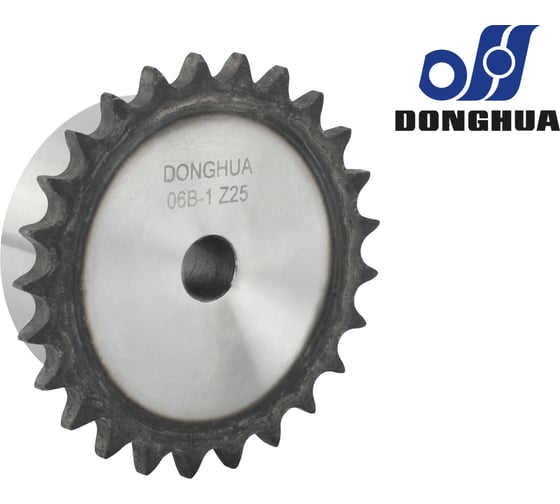 Изображение товара Звездочка со ступицей под расточку DONGHUA 06B-1 Z-25 с калеными зубьями для цепи с шагом 9,525мм (ПР-9,525-9,1 / 06В-1) 06B-1BH25 0662